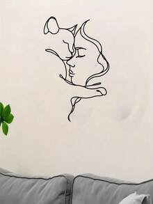 1 decor elegant de perete cu pisică și metal, perfect pentru îmbunătățirea ambianței casei, cadou excelent pentru casă nouă. - Multicolor - Vizualizare 2