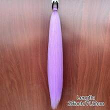 Synthetic 28Inch Long Straight Ponytail Extensions For Women Daily Use Parties And Halloween Purple Red DIY Braided Ponytail - Multicolor - View 5
