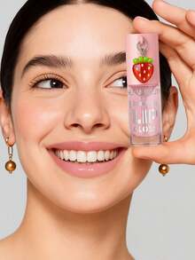 Lip Gloss Brillante 4 Tonos, Aceite de labio , Hidratante Labio Brillante Aceite , Voluminizador De Labios , Hidratante En Aceite De Labio , Brillo De Labios Bálsamo Labial, Cuidado De Labio - Rosa Pálido - Ver 3