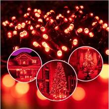 Connectable Red And White Christmas String Lights, 2Pack Total 164FT 400LED Christmas Lights For Outdoor/Indoor, Plug In Tree Lights With 8 Modes, String Lights For Christmas Decorations Holiday - Red - View 3