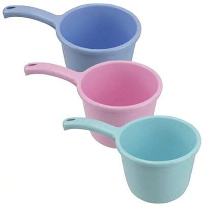 CCVB EIKS 3 Pack Plastic Water Ladle For Scooping And Dispensing Water Used For Washing Hair Kitchen Garden Bath Cleaning Application
