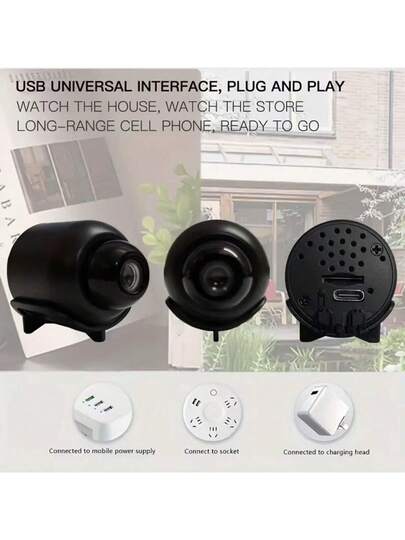 1pc/ 1080P Wireless WiFi Security Camera, Home Surveillance 2.4G Remote Monitoring Via Mobile Phone, Indoor Peephole Monitor view 6