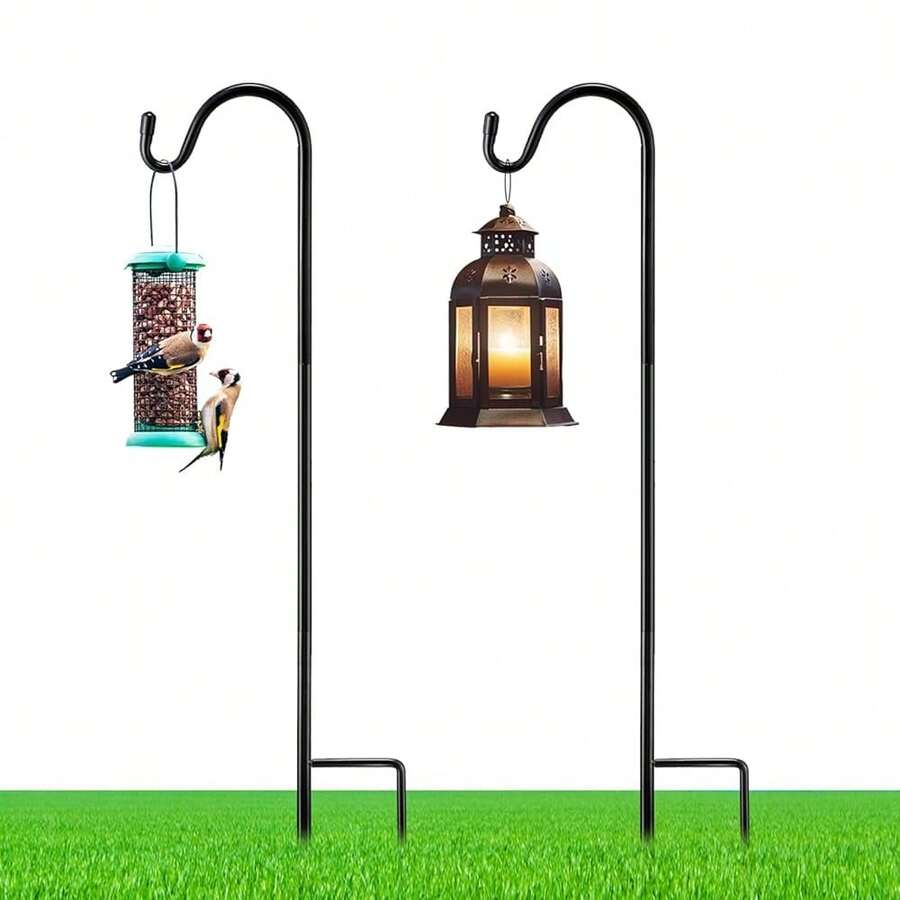 2 Pcs 30 Inch Shepherds Hook For Outdoor Adjustable Bird Feeder Pole Metal Steel Shepard Hooks For Hummingbird Stand Feeder Pole For Garden Plant, Lantern, Hanging Wedding Decor{Inchsize_nameinch:Inch30Inchinch} - 30inch - View 1