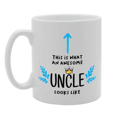 Coralgraph This Is What An Awesome Uncle Looks Like Printed Tea Coffee Ceramic - Funny Printed Coffee Mug - Great Gift Idea MG4698