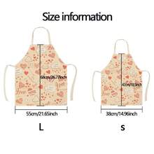 1 pezzo Grembiule con stampa fenicottero e cuore, creativo, divertente e alla moda, grembiule per pulizie domestiche resistente all'olio e facile da pulire, grembiule da cucina, grembiule creativo per la casa