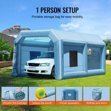 Cabina de pintura inflable , 21 x 13,5 x 9,8 pies, cabina de pintura inflable, con potente soplador de 1100 W y sistema de filtro de aire, pintura de muebles grandes, cabina de pintura portátil para vehículos de tamaño mediano - 21 x 13,5 x 9,8 pies - Ver 6