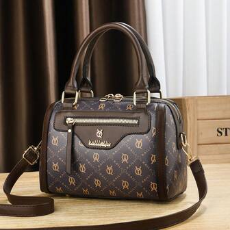 Bolso de mano Boston de gran capacidad, bolso de mano de mujer de diseño minimalista, elegante y de alta gama, versátil bolso de hombro