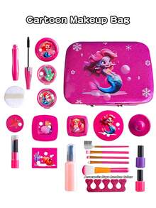 Set Tas Kosmetik Makeup Unicorn Baru (Stiker/Ikat Rambut Warna Acak), Produk Mainan, Bukan Kosmetik Asli. Hadiah Natal, Halloween, Tahun Baru - MultiWarna - View 2