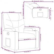 vidaXL Relaxsessel Schwarz Stoff - Negro - Ver 11