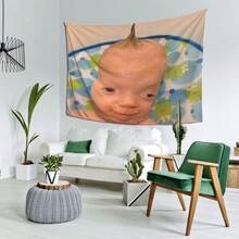 [JIT] Funny Boy Tapestry, A Wall-Mounted Tapestry For Room Decoration, Is An Abstract Art Tapestry Suitable For Living Room, Bedroom And Dormitory Decoration. It Can Be Given As A Valentine's Day, Birthday And New Year Gift To Friends, Ladies And Gentlemen, Boyfriends/Girlfriends. It Is Horizontally Woven Polyester With A Soft Touch And Does Not Require Power - 彩色 - 查看 6