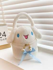 1个肉桂色狗狗库洛米毛绒手提包/化妆包，创意卡通化妆包 - 彩色 - 查看 12