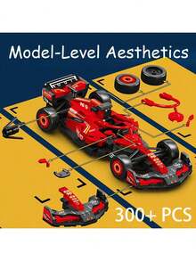 速度冠军 F1 赛车玩具，赛车积木套装，F1 模型赛车套装，可展示或玩耍，成人收藏组装车辆玩具，生日和 F1 粉丝玩具车 - 彩色 - 查看 3