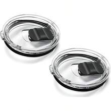 20oz Magnetic Tumbler Lid 2Pack, Compatible With Trail, Old Style Rtic, And More, Magnetic Slider Switch Spill Proof Tumbler Cover 2 Pack, Black - Gói 2 + Đen - Xem 2