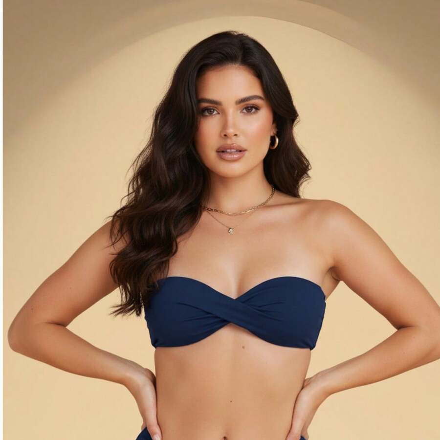 Women Bikini Tops - Màu xanh hải quân - Xem 1