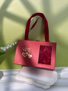 1 Set, 6 Artificial Roses With Jewelry Window Display Gift Box, Creative Valentine's Day Rose Lady's Birthday Gift Box, Very Suitable For Christmas, Mother's Day, Festival Party Accessory Packaging Gift Box (Excluding Accessories) - Multicolor - View 14