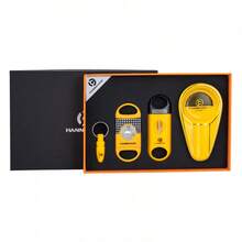 4pcs Cigar Cutter Set - Stainless Steel Sharp Blades, V-Shaped Cutter, Straight Cutter, Cigar Punch, High-End Gift Set, Business Gift, Cigar Accessories - Stylish  Tool Set - View 6