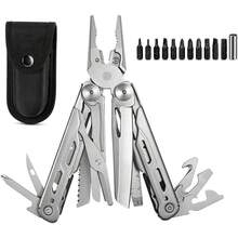 FINYQBET Pinzas Multiherramientas 16 en 1, Alicates de Punta con Cortaalambres Reemplazables, Navaja de Bolsillo, Abrelatas y Destornillador para Camping, Supervivencia y Reparaciones - 1 - Ver 3