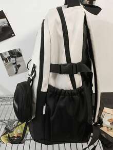 New Arrival Lightweight Backpack, Casual Sports Bag, Laptop Travel Bag, Large Capacity Unisex Backpack - White - View 8