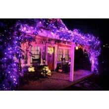 Connectable Red And White Christmas String Lights, 2Pack Total 164FT 400LED Christmas Lights For Outdoor/Indoor, Plug In Tree Lights With 8 Modes, String Lights For Christmas Decorations Holiday - Purple - View 4