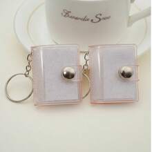 1 件/2 件迷你亮白色相册钥匙扣，16 容量 1 英寸口袋插入式 ID 相册，简约优雅的学生便携式相册 - 無色 - 查看 13