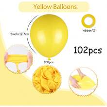 Żółte balony imprezowe, 5/10/12 cali, żółte balony lateksowe, wypełnione helem, na ujawnienie płci dziecka, urodziny, ukończenie szkoły, wesele, wieczór panieński, wiosenną dekorację z motywem pszczółki (ze wstążką) - Żółty - Zobacz 14