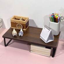 1 Supporto per monitor, Rialzo per monitor, Supporto da scrivania per computer, Organizer da scrivania, Scaffale per l'ufficio per esporre forniture scolastiche, forniture per ufficio, archiviazione in camera - Lavagna bianca + supporto bianco - Visualizzare 6