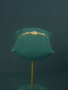 Conjunto de joias de luxo para noivas, estilo real, com design geométrico e franjas, banhado a ouro 18K, cravejado com zircônias cúbicas brancas. Inclui colar, pulseira, brincos e anel. Ideal para uso diário em casamentos e como presente de aniversário de casamento (embalagem para presente inclusa). - Conjunto Geométrico - Ver 5