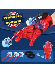 一套蜘蛛网发射器，蜘蛛侠蛛网手套，软弹发射器，节日、生日、超级英雄服装的理想礼物 - 彩色 - 查看 5