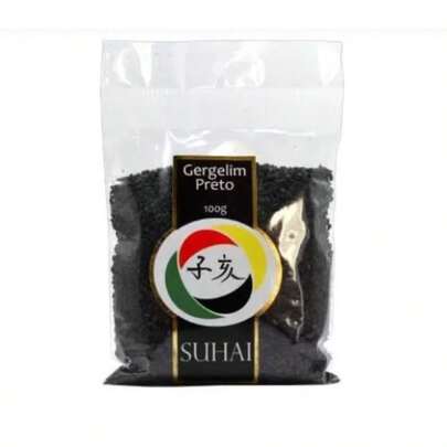 Gergelim Preto Torrado 100g Suhai
