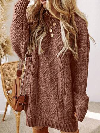 大码休闲长款针织毛衣裙，大码宽松版型，舒适春夏装