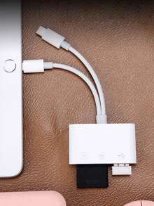 3-In-1 Type-C + Lightning Adapter, Supports Mouse, Keyboard, USB Drive, Multifunctional OTG Design For High-Speed Transfer And Efficient Conversion - White - View 12