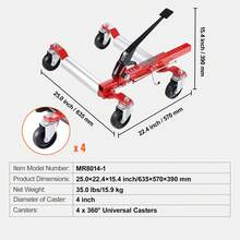 Gato de neumáticos  para vehículos pesados con plataforma rodante y elevador de neumáticos de 1500 lb - 1500 libras - Ver 7