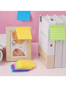 100/200pcs, Colorful Horizontal Line Sticky Notes, Portable, Convenient, And Easy To Use For Students And Office Workers, Back To School, School Supplies, School, Sticky Notes, Aesthetic School Supplies, Stationery School, Student,Stationery,School Supplies,School Things,Teen Stocking Fillers,Office & School Supplies - Nhiều màu - Xem 5