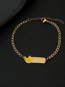 1pc Customized Minimalist Fashionable Colorful Drip Oil Name Engraved Bracelet, Gold/Silver 18K Gold Plated Stainless Steel Material, Adjustable Chain With Personalized Engraving - Birthday/Anniversary Gift For Him, Unique Ideal Gift For Him, Ideal Gift For Her, Boyfriend, Girlfriend, Dad, Mom, Family, Friends, Grandparents Anniversary, Birthday, Daily Wear, Wedding, Graduation, Prom, Party - Multicolor - View 47