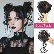 Neat Front Fringe Straight Bangs Clip In Hair Bangs Hair Extensions Bang With Layered Two Long Sides Straight Side Bang Black Brown Hairpieces For Women 1PC - Multicolor - View 17