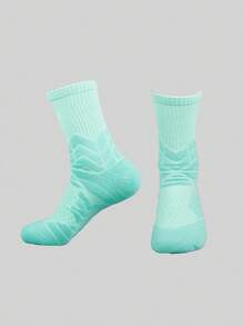 1双极简加厚毛圈缓冲吸湿透气运动篮球中筒袜，适合跑步、篮球运动 - 彩色 - 查看 11