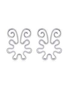 2 chiếc khuyên ngực kẹp không cần xỏ lỗ, trang sức ngực bằng thép không gỉ có thể điều chỉnh, đính đá CZ, dành cho nữ. - Bạc - Xem 16