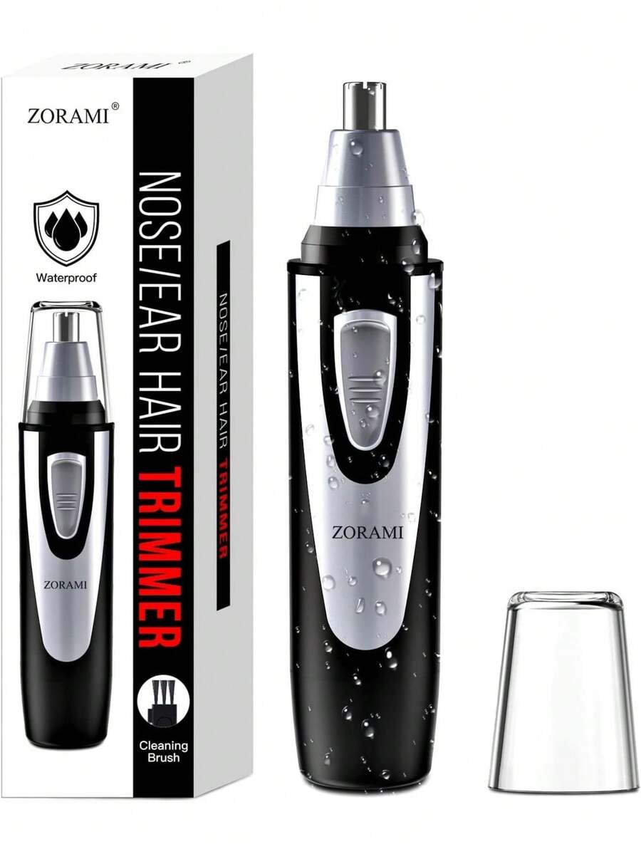 Cortapelos para orejas y nariz – cortador profesional sin dolor para cejas y pelo facial para hombres y mujeres , recortadora a pilas con IPX7 impermeable, cuchillas de doble borde para fácil limpieza en color negro - Negro - Ver 1