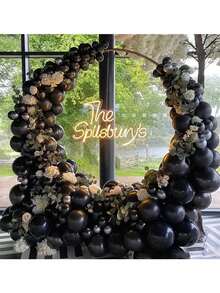 1 Set Elegant Round Balloon Arch Frame, Round Arch Backdrop Frame, Floral Balloon Arch Frame, Gold Metal Arch Backdrop, Excluding Balloons, No Power Connection Required, Assembly Needed, Suitable For Halloween, Autumn, Birthday, Christmas, Bridesmaid Gift, Party, Room Decor