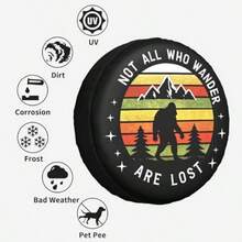 Spare Tire RackNot All Those Who Wander are Lost Mountain - Protector de rueda de repuesto para llantas impermeables resistentes a los rayos UV ajuste universal para SUV camiones caravanas accesorios de viajeSpare Tire Rack - blanco2 - Ver 6