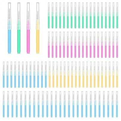 100PCS Interdental Brushes Between Teeth For Braces, Flossers Brush Cleaner, Orthodontic Flossers For Braces Cleaning Kit, Dental Teeth Cleaning Tools (Bright Colors, Multiple Sizes{Inchcolor_nameinch:InchBrightColorsinch,Inchsize_nameinch:Inch1Count(Packof1)Inch}