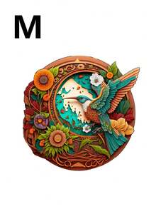 1pc Elegant Wooden Peacock Puzzle, Adult Stress Relief Circular Puzzle, Family Leisure Toy, Christmas, Birthday Gift For Friends, Wooden Puzzle 3d, Wooden Puzzle>Adults Puzzles, Birthday,Puzzle,Puzzles,Wooden Puzzle - Apricot - View 12