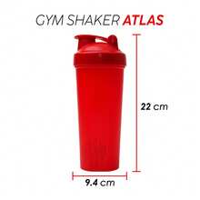 PromoClick 600ml Shaker Mixing Cup With Spill-Proof Lid, Ideal For The Gym - Black - View 4