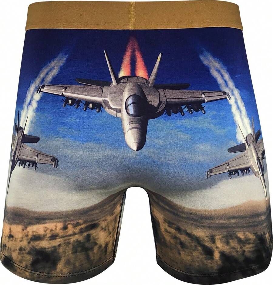 Calzoncillos Boxer de Buena Suerte Coches y Aviones - AZUL - Ver 1
