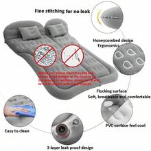 Car Inflatable BedColchón inflable Saygogo para SUV cama para campamento cojín almohada grueso con bomba de aire eléctrica portátil almohadilla para dormir para la casa el auto viajes campamento versión mejorada color grisCar Inflatable Bed - gris - Ver 4
