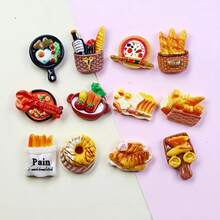 12 件可爱仿真食物冰箱贴，适用于办公室、厨房冰箱、白板、洗碗机、家居装饰、情人节礼物、送给朋友和家人的磁性装饰 - 彩色 - 查看 6