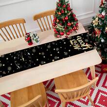 1 peça Caminho de mesa para a véspera do Ano Novo de 2026 - Tecido lavável, decoração de mesa para o Ano Novo Chinês, decoração reutilizável para festas e jantares.