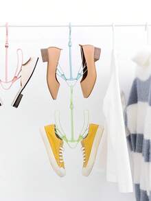 Juego de 3 soportes de secado de zapatos con doble gancho a prueba de viento