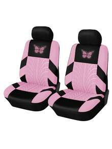13pcs Universal Car Seat Covers Set (Butterfly Pattern), Fit For SUV, Truck, 7-Seat Vehicles | 9pcs (5-Seat) + 4pcs (2-Seat) Configuration | With Airbag Compatibility, Non-Slip Polyester Fabric - one-size - View 19