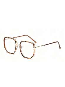 1副简约优雅薄款透明镜片时尚眼镜，韩版 - 無色 - 查看 4